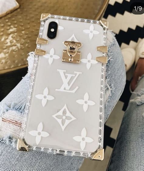 white lv phone case